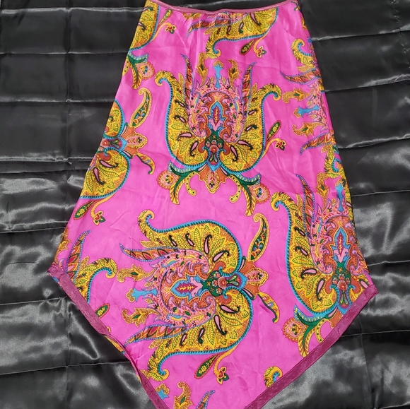 GUC Ticci Tonetto Women's Petite 100% Silk Skirt - Picture 3 of 7